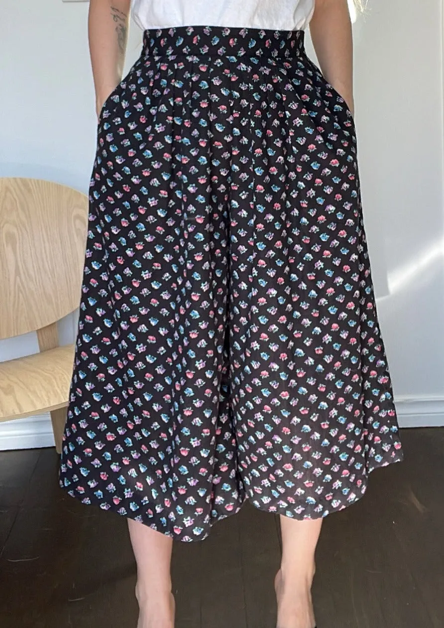 90s Abstract Printed Culottes - S