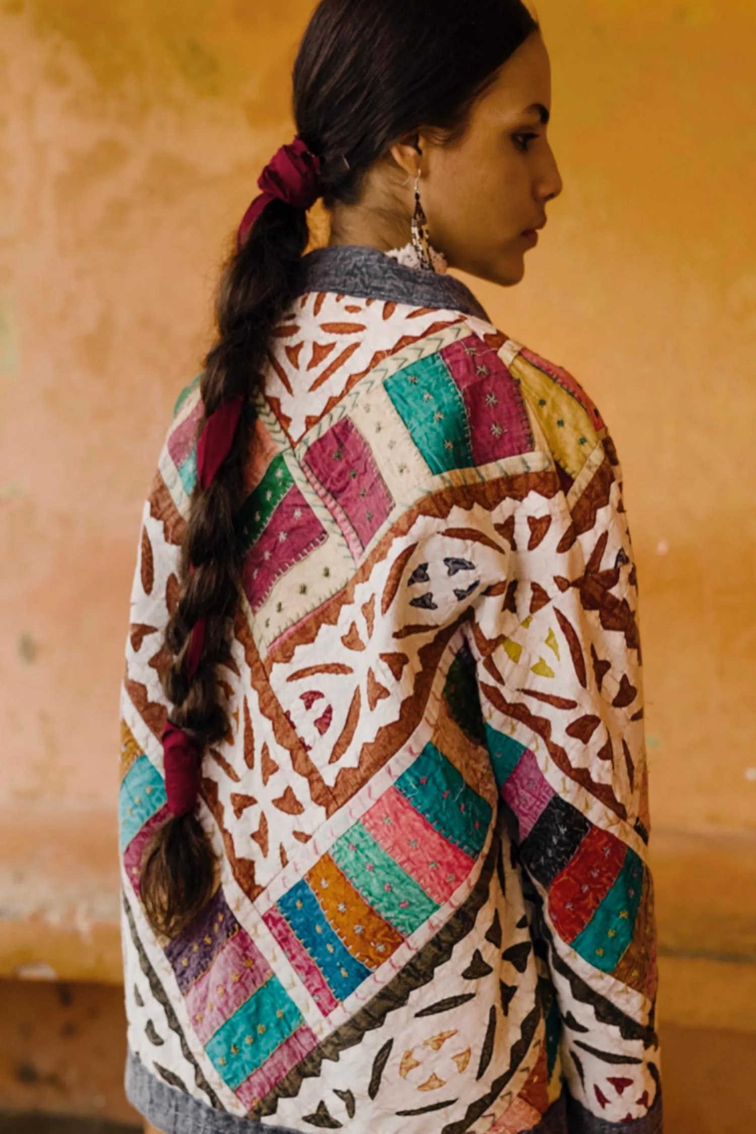 Alix Of Bohemia - Women's One of a Kind Cutwork Kantha Jacket