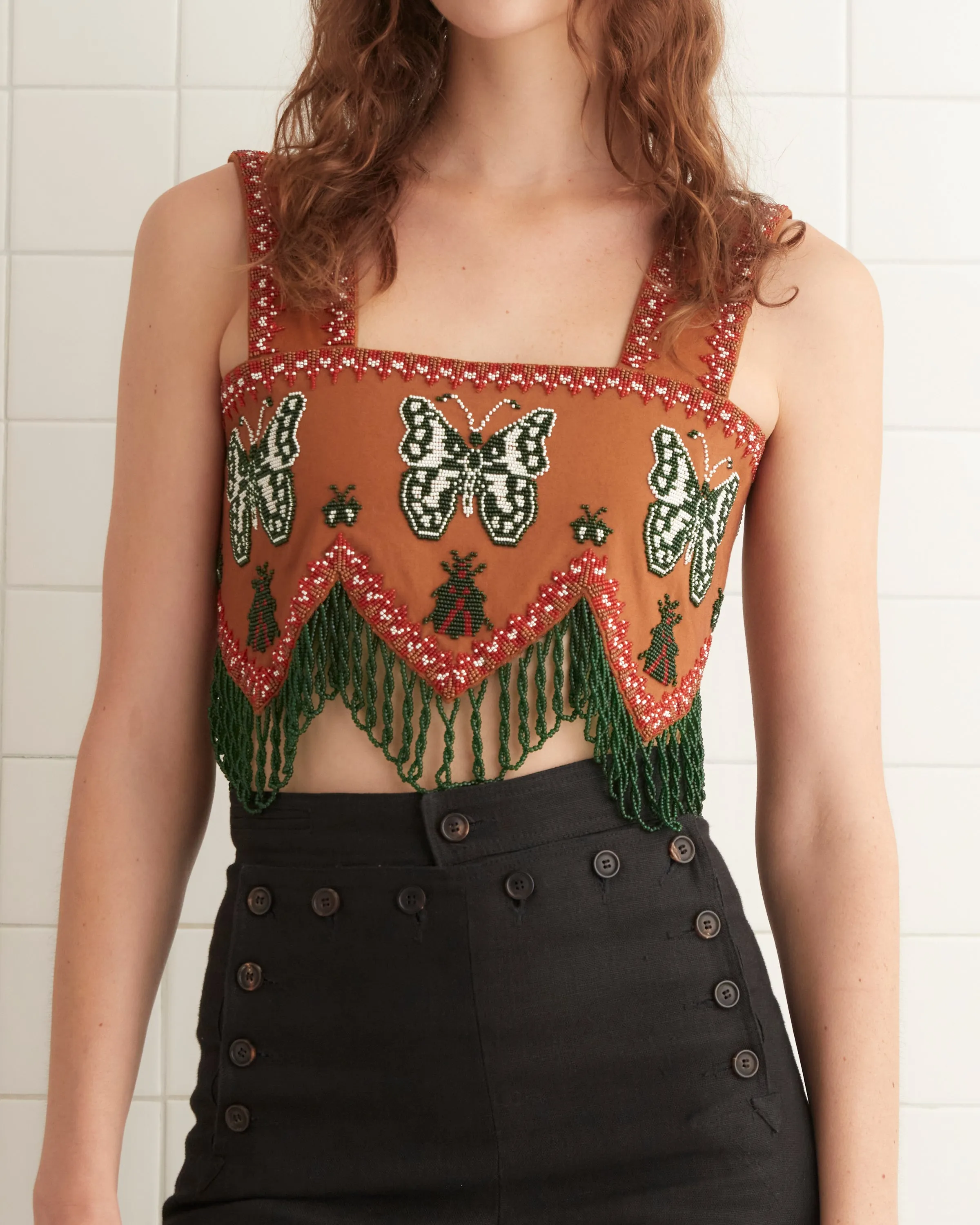 Athalia Fringe Top