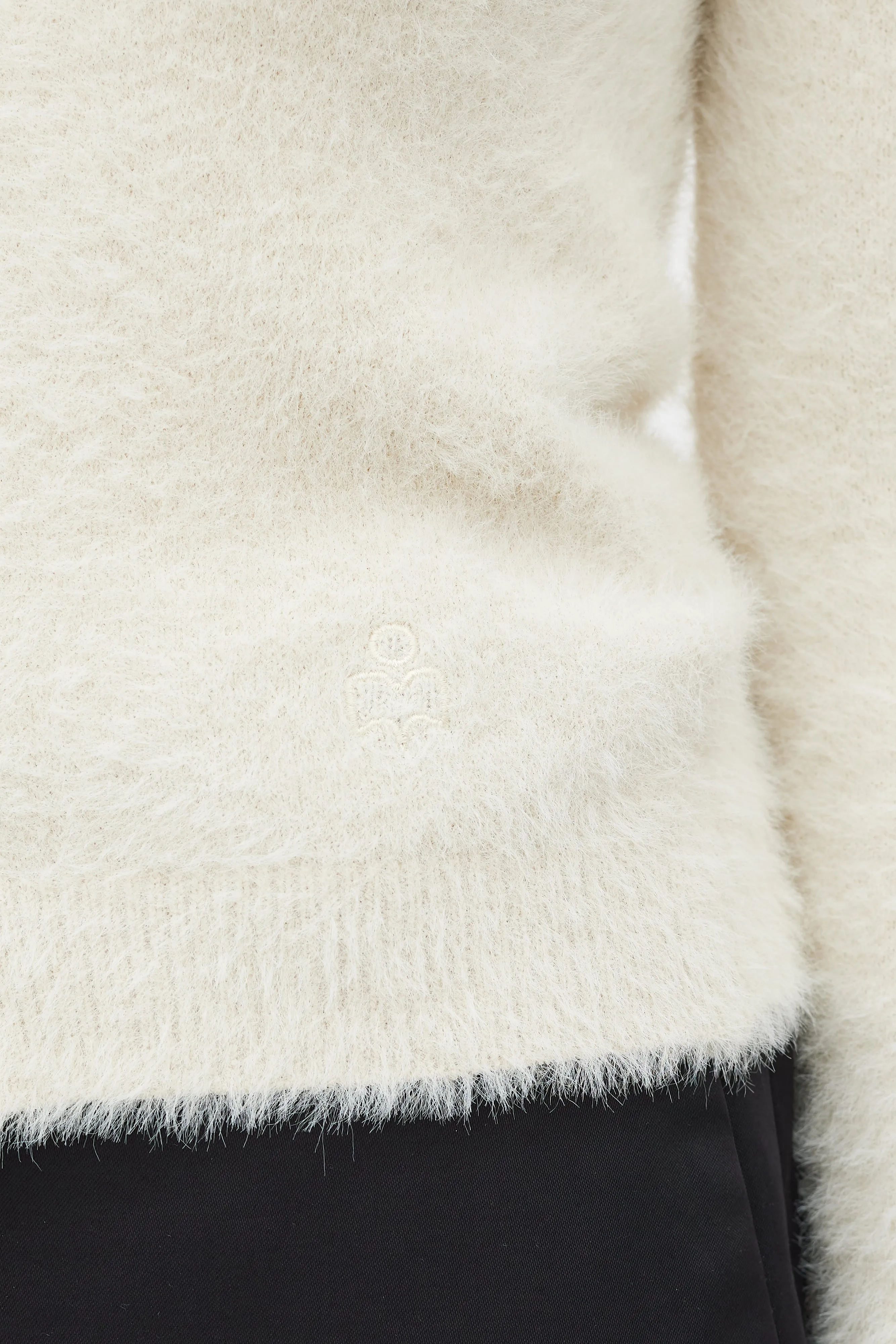Beige Fuzzy Olena Cardigan
