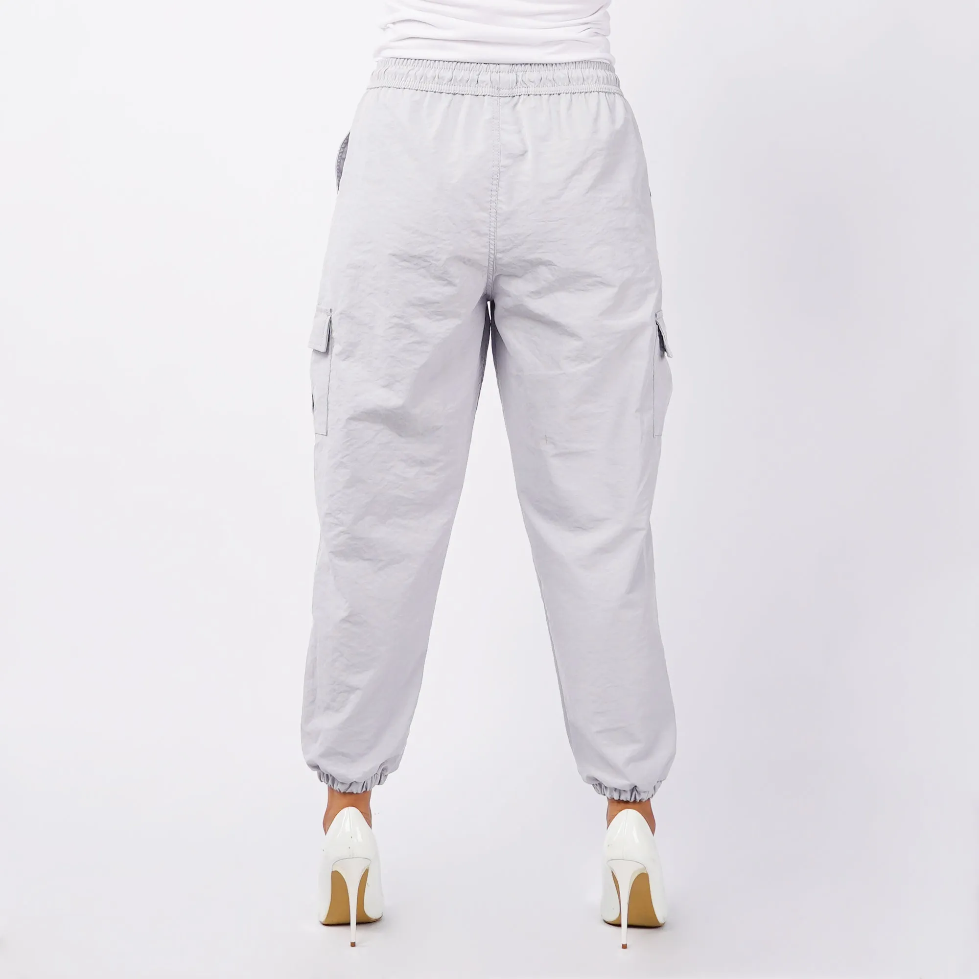 Bobson Japanese Ladies Basic Non-Denim Cargo Pants 145976 (Light Gray)