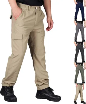 Cargo Pants for Men Ripstop Flex Camo Tactical Waterproof Pants Slim Fit Multi-Pocket Durable Cargo Pants Work Pants