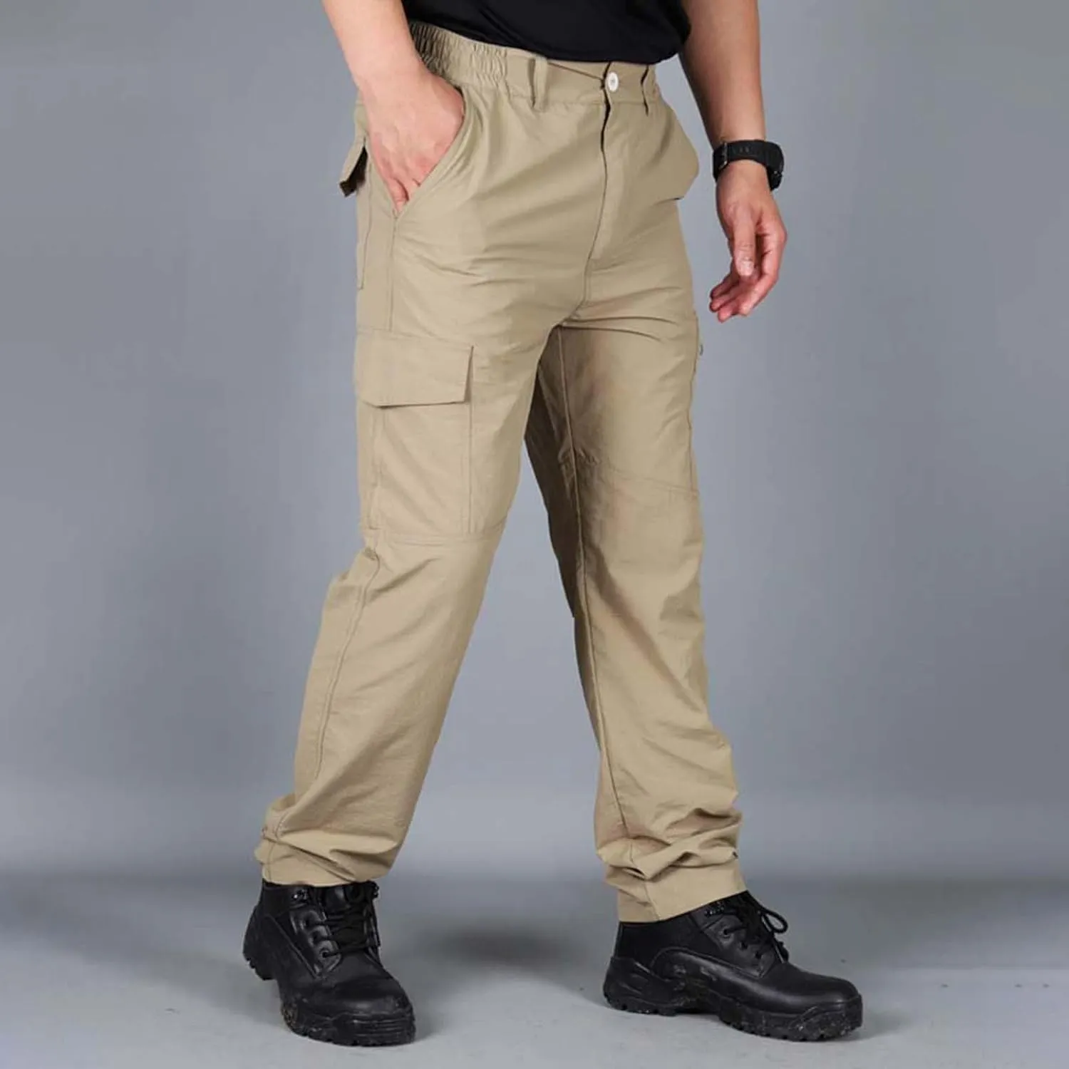 Cargo Pants for Men Ripstop Flex Camo Tactical Waterproof Pants Slim Fit Multi-Pocket Durable Cargo Pants Work Pants