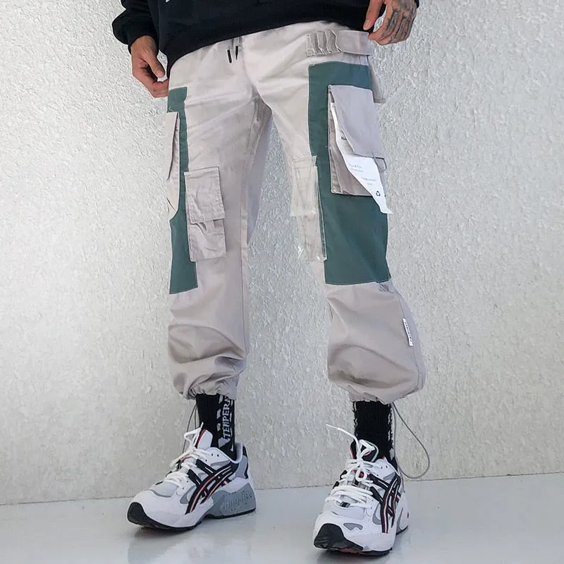 Colours Patched Baggy Cargo Multi Pocket Casual Style Men Pants