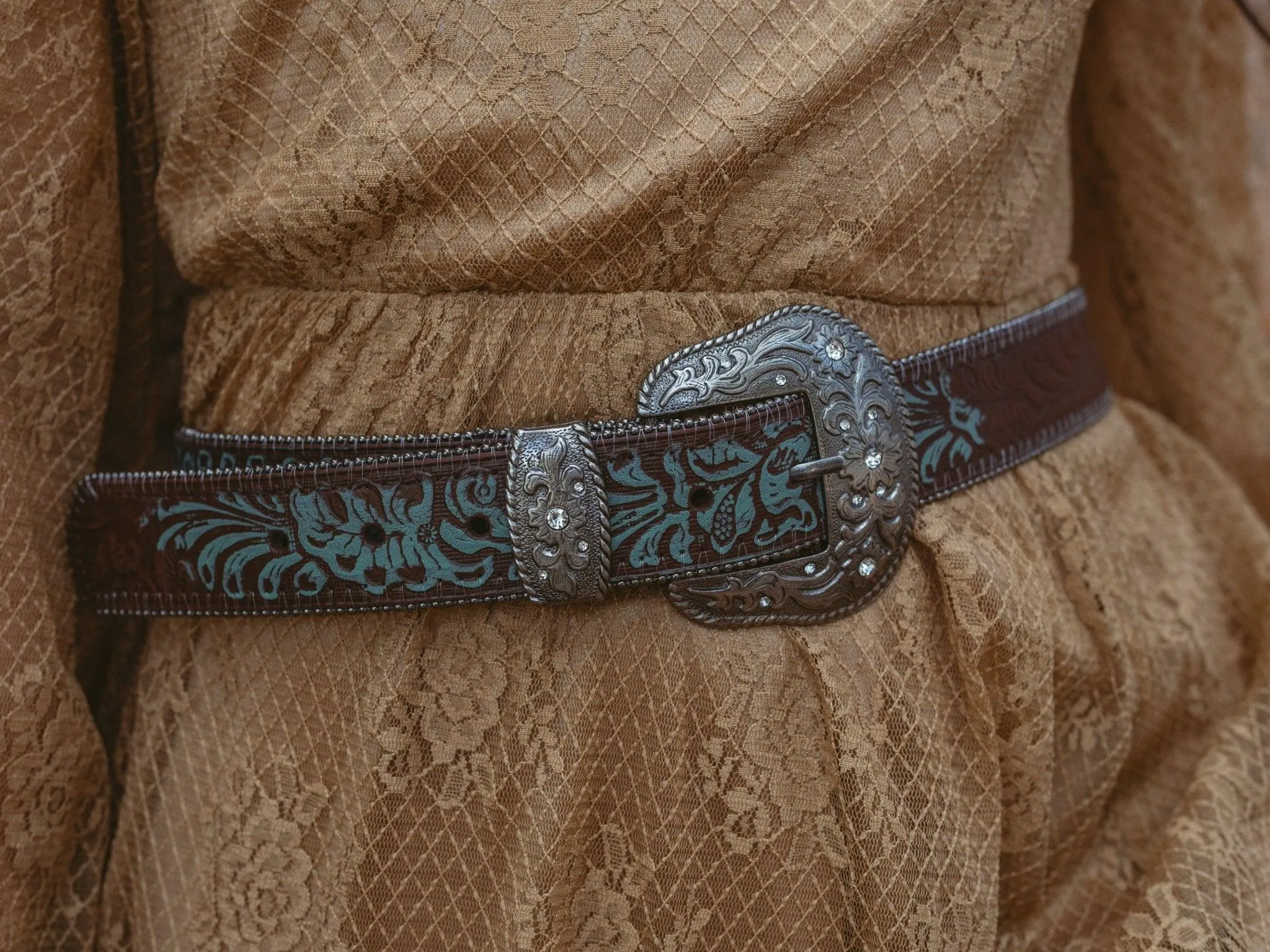 Dallas Rhinestone Buckle Belt