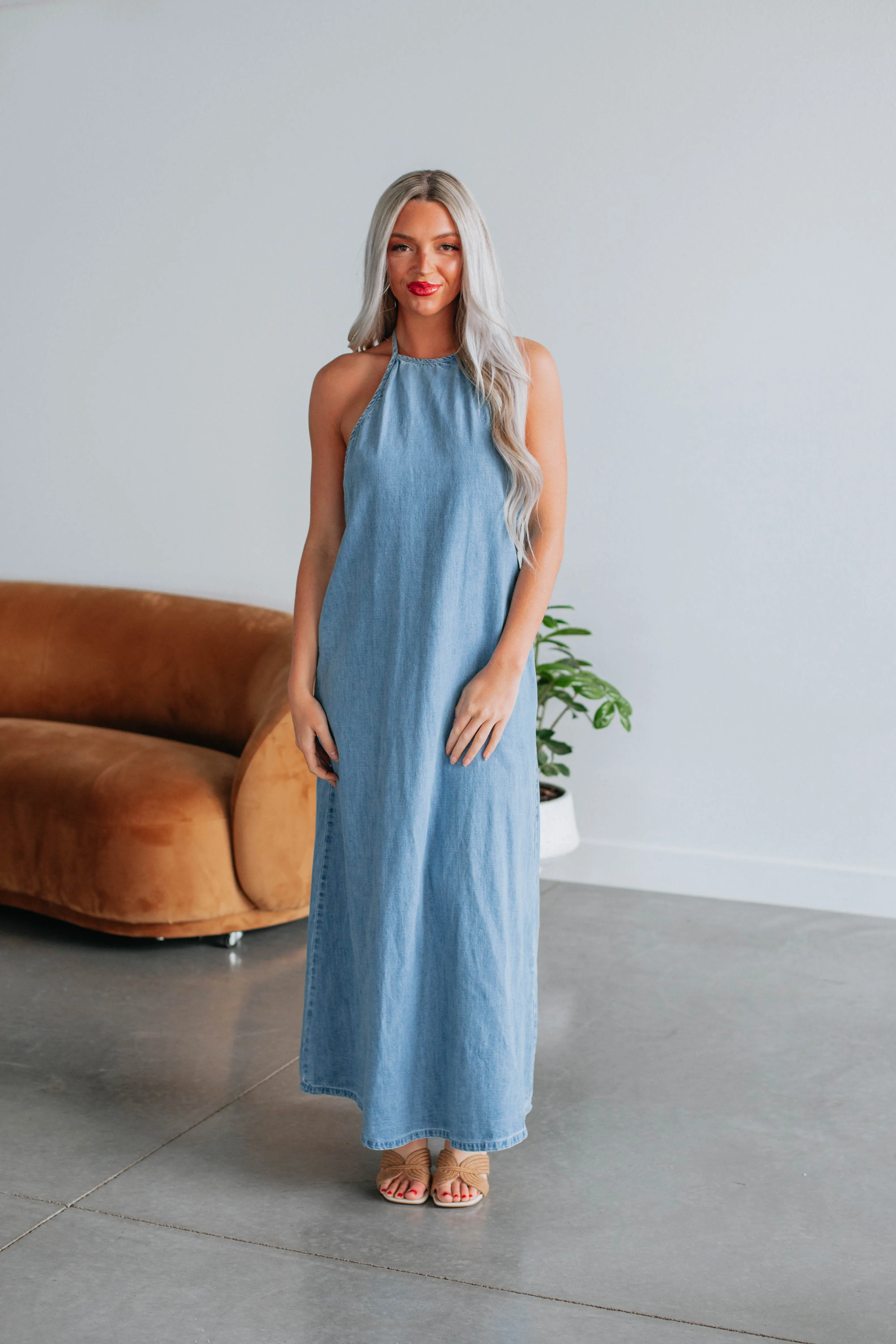 Debra Denim Maxi Dress