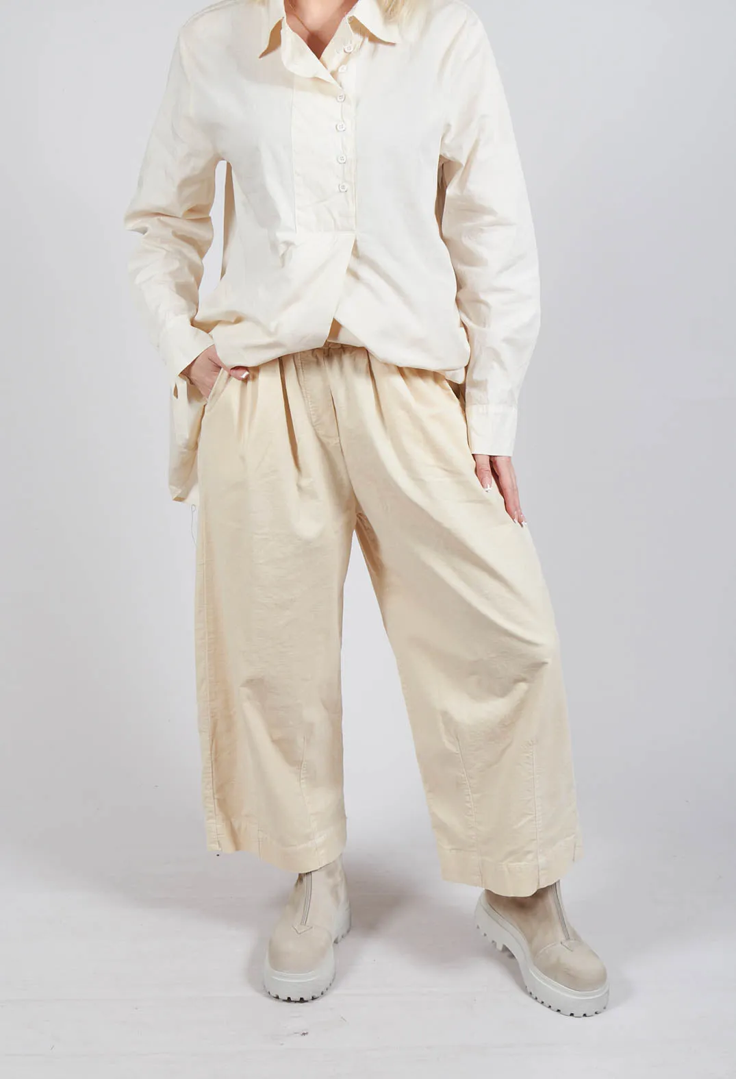 Elasticated Culottes in Cream