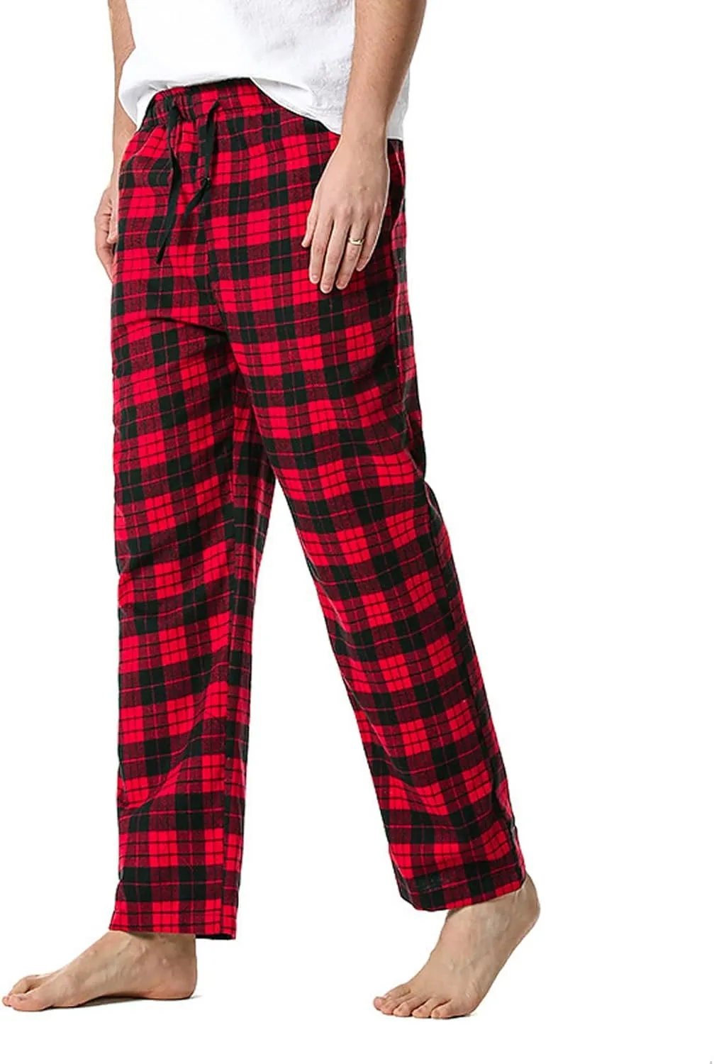 Fashion Men's Casual Plaid Loose Sport Plaid Pajama Pants Trousers