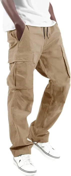 Fxbar Mens Cargo Pants Baggy Outdoor Waterproof Hiking Pants Stretch Casual Pockets Lightweight Classic Tactical Pants