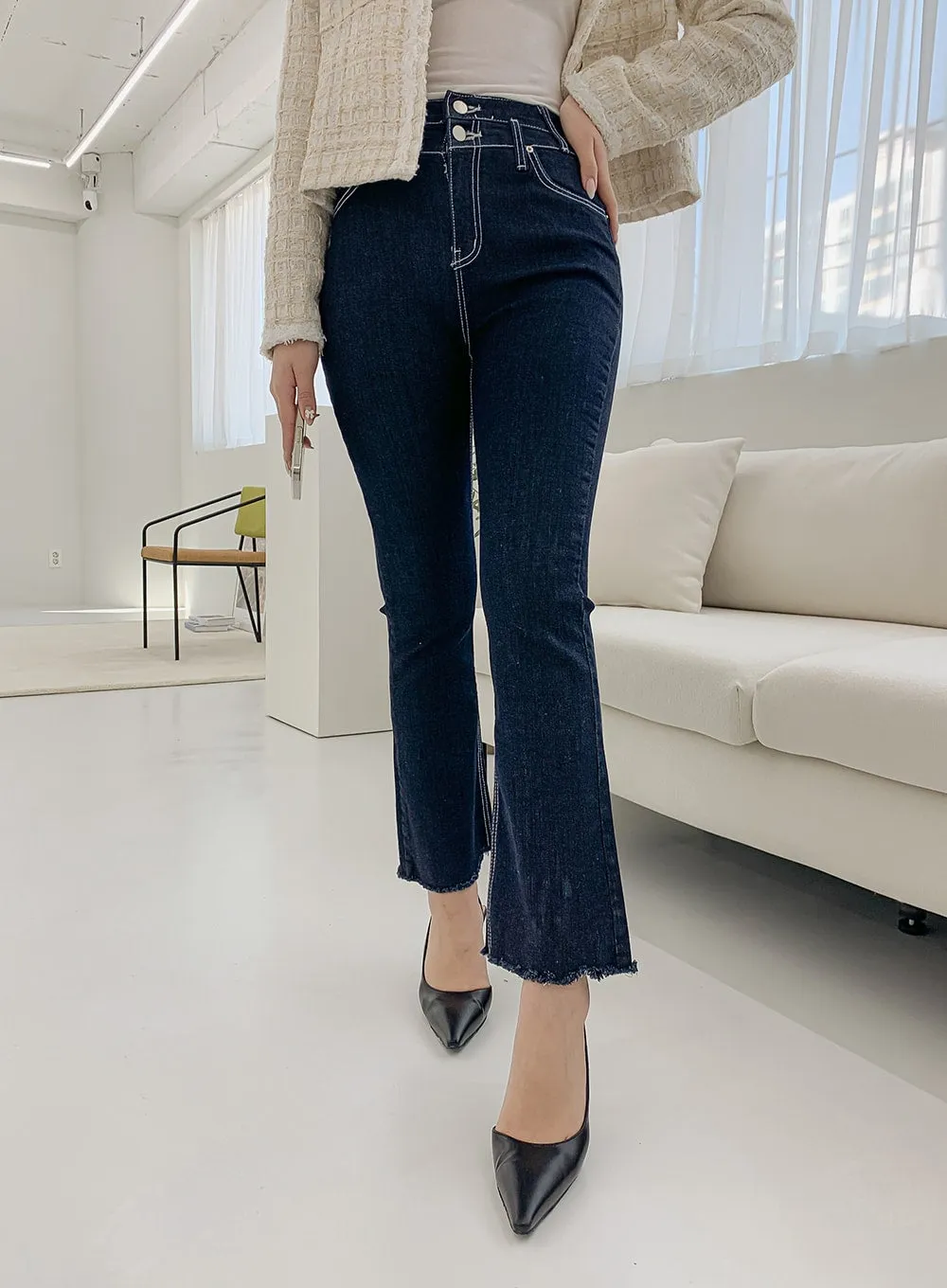 High Waist Bootcut Jeans IM12