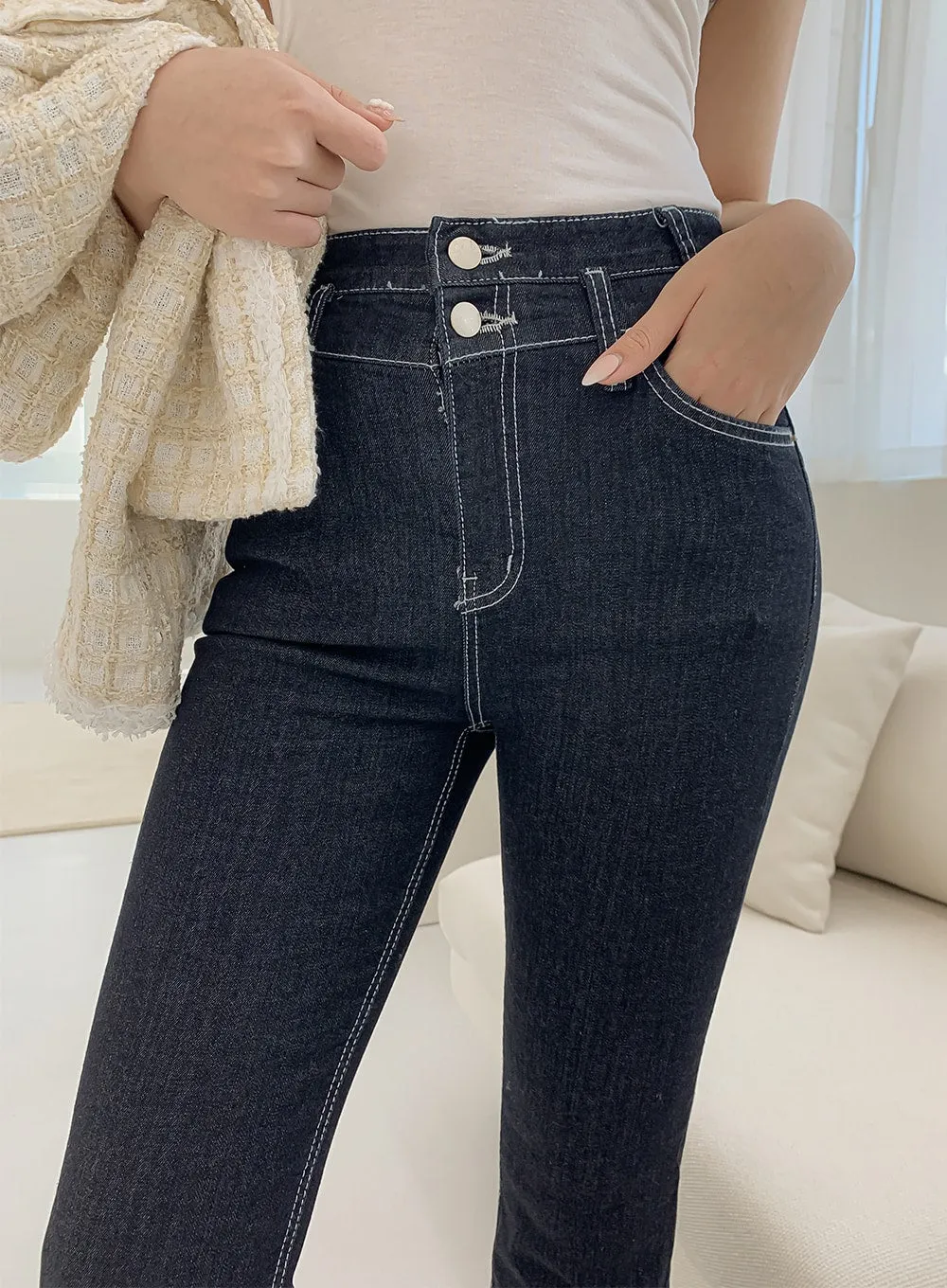 High Waist Bootcut Jeans IM12