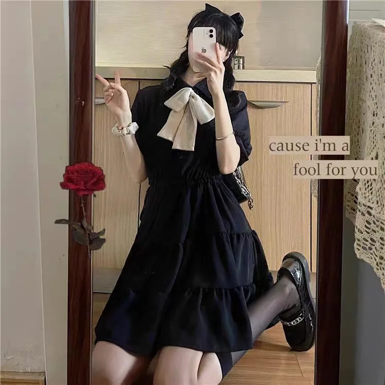 Korean White Sweet One Piece Dress