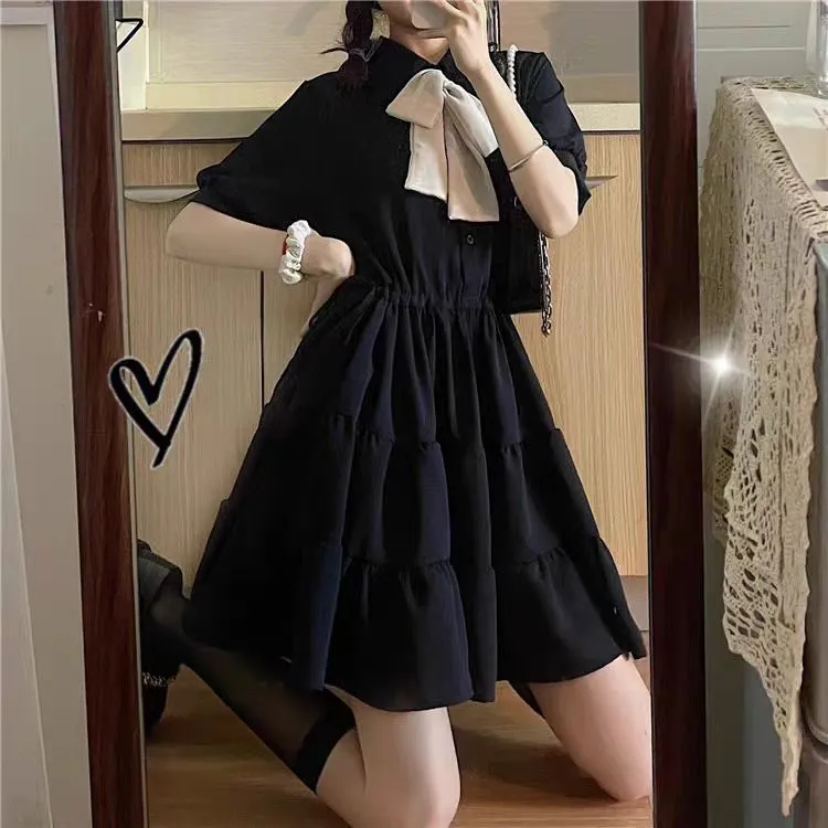 Korean White Sweet One Piece Dress