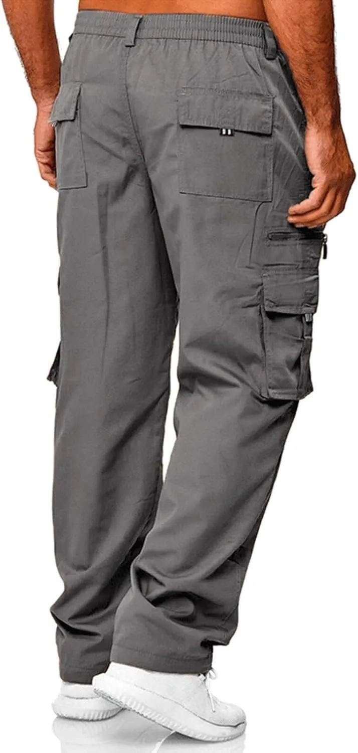 Men Joggers Chino Cargo Pants Hiking Outdoor Recreation Pants Twill Fitness Track Jogging Pants Casual Cotton Pants Sweatpant