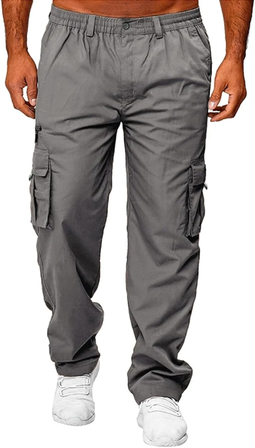 Men Joggers Chino Cargo Pants Hiking Outdoor Recreation Pants Twill Fitness Track Jogging Pants Casual Cotton Pants Sweatpant