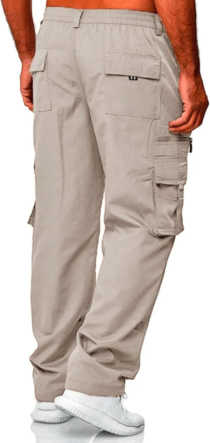 Men Joggers Chino Cargo Pants Hiking Outdoor Recreation Pants Twill Fitness Track Jogging Pants Casual Cotton Pants Sweatpant