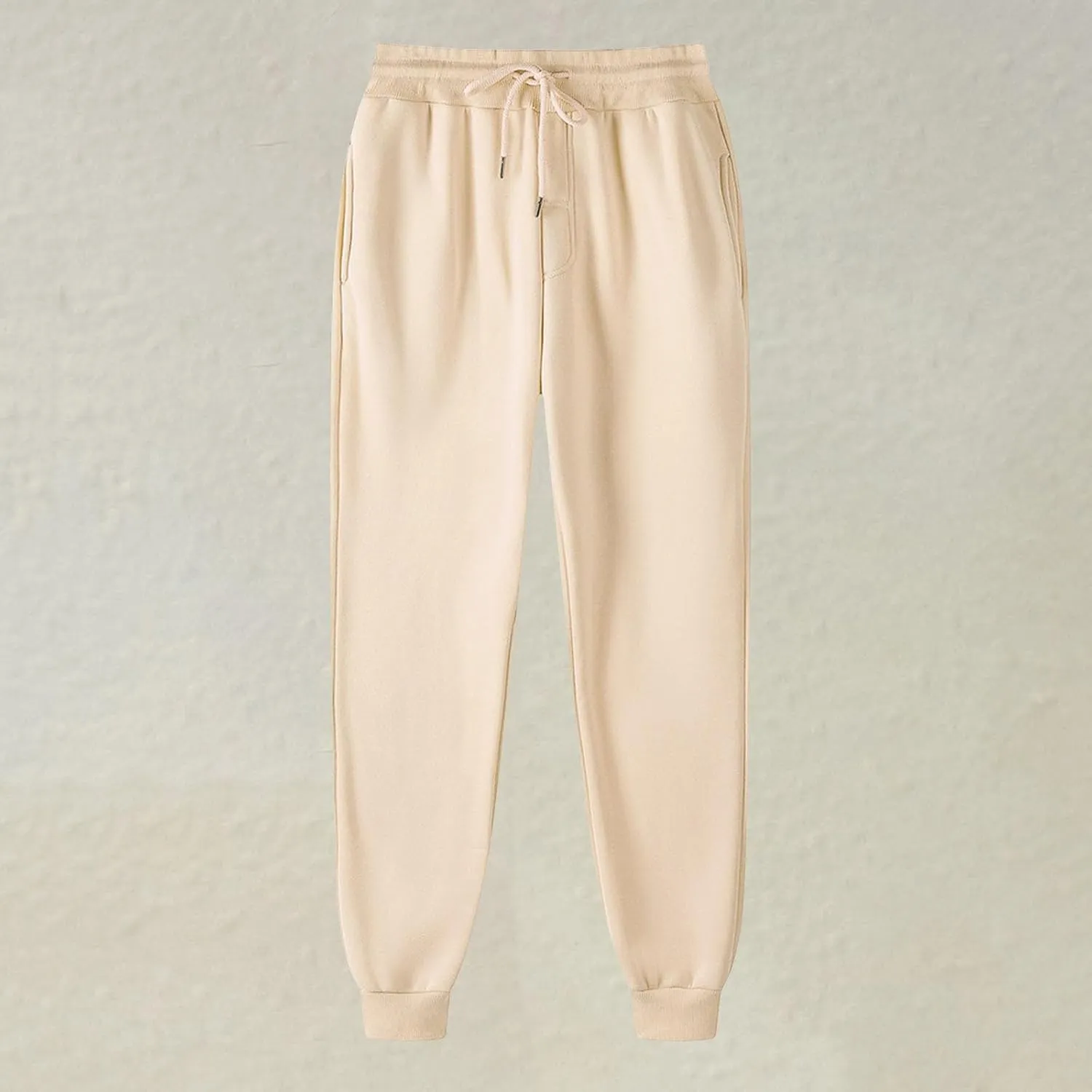 Mens Casual Joggers Pants Cotton Drawstring Cargo Pants Fashion Baggy Athletic Jogging Solid Sweatpants with Pocket