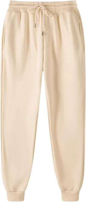 Mens Casual Joggers Pants Cotton Drawstring Cargo Pants Fashion Baggy Athletic Jogging Solid Sweatpants with Pocket