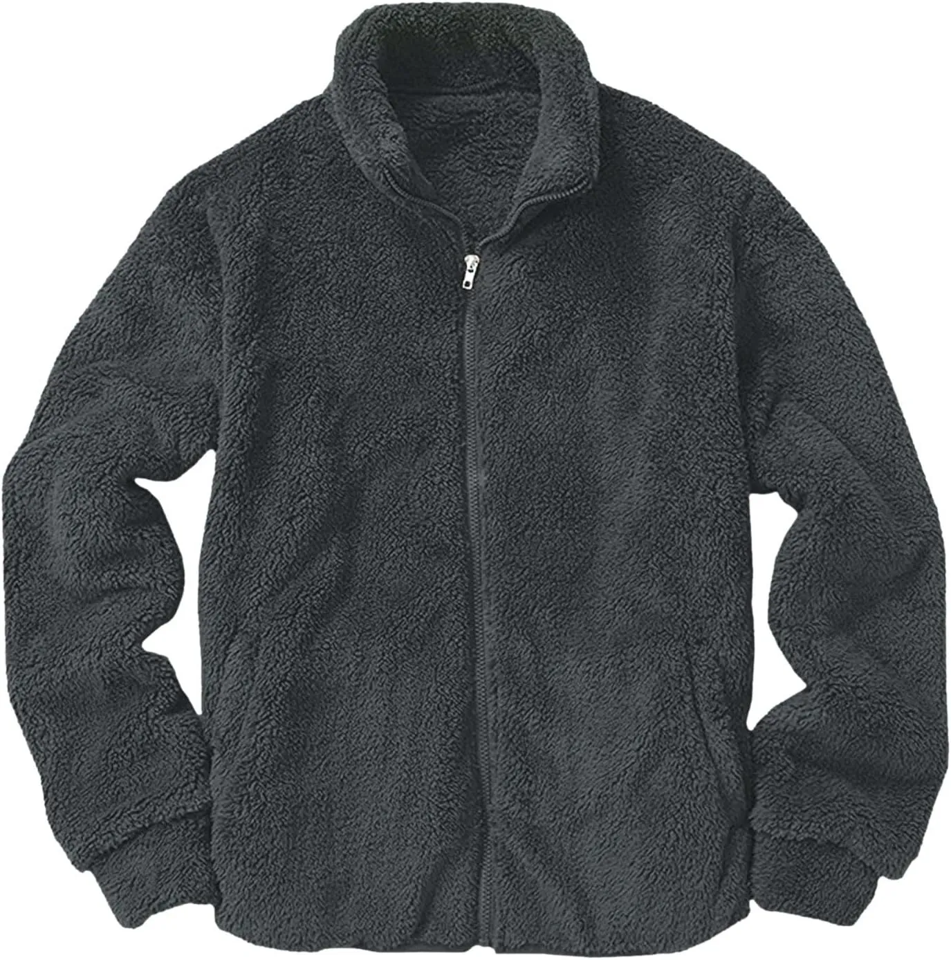 Mens Fuzzy Sherpa Pullover Hoodie Sweatshirts Long Sleeve Fluffy Fleece Zip up Cardigan Coats Winter Sweatshirt