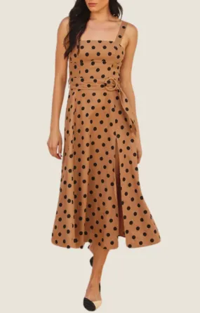 Piper Mocha Polka Dot Dress