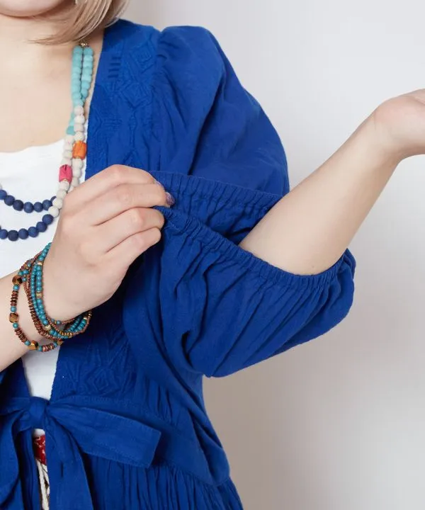 Sheer Embroidered Long Cardigan