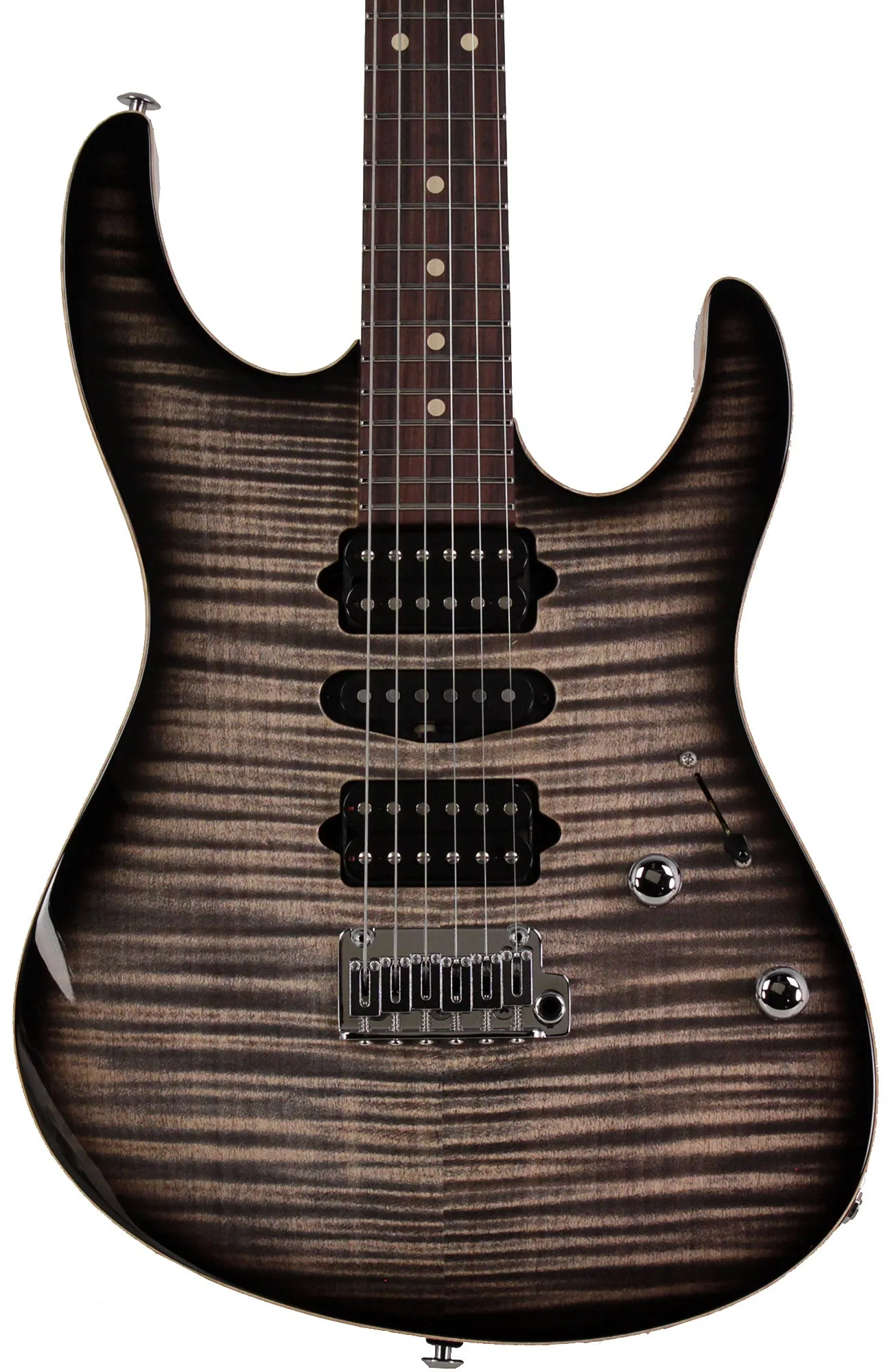 Suhr Modern Plus Guitar, Charcoal Burst, Pau Ferro, HSH