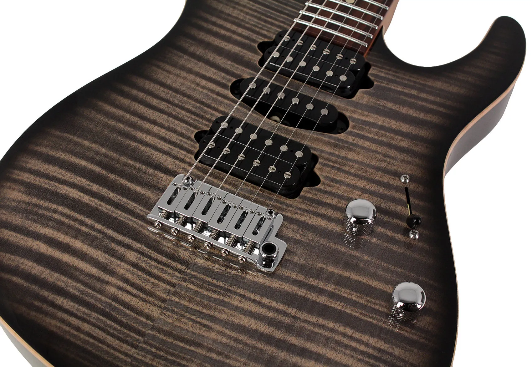 Suhr Modern Plus Guitar, Charcoal Burst, Pau Ferro, HSH