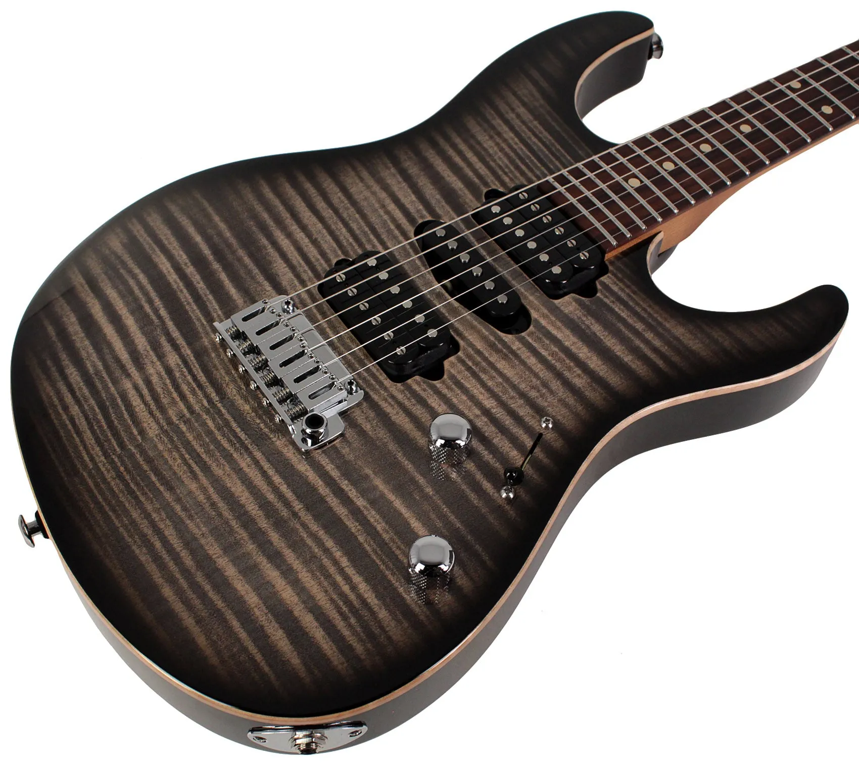 Suhr Modern Plus Guitar, Charcoal Burst, Pau Ferro, HSH