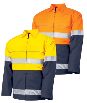 Tru Workwear Cotton Drill Canvas Jacket c/w 3M Reflective Tape DJ2192T1﻿