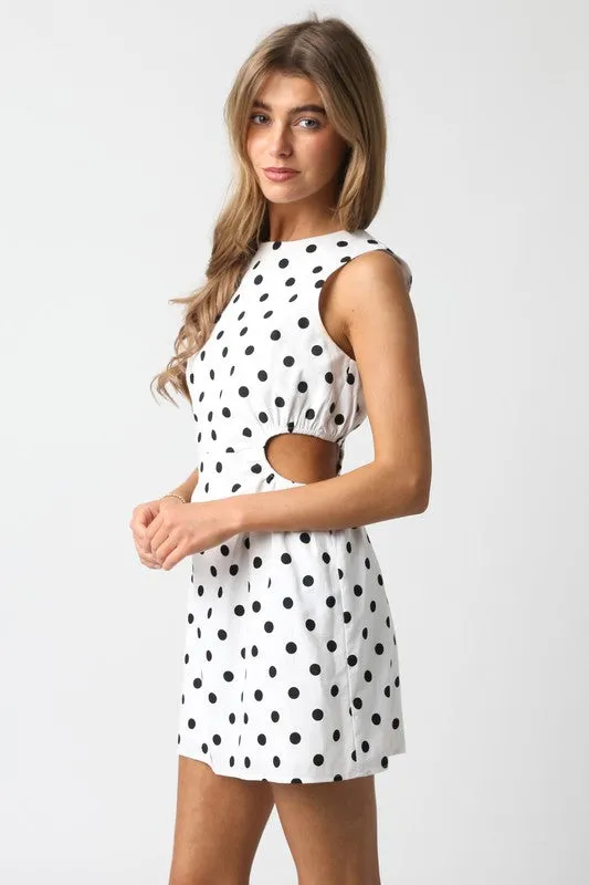 X Marks The Spot Polka Dot Mini Dress